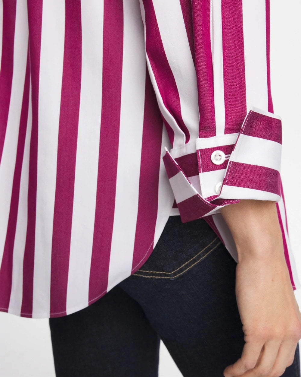 Chico's Online Gladiolus No Iron™ Stretch Striped Shirt
