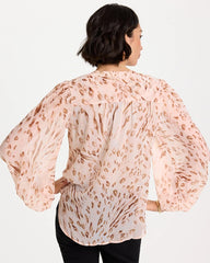 Chico's Sale Sweet Blossom Georgette Soft Spots Blouse