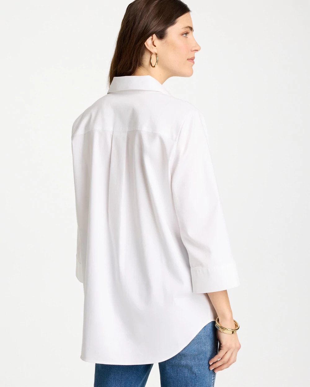 Chico's Outlet Optic White No Iron™ Stretch Popover Tunic