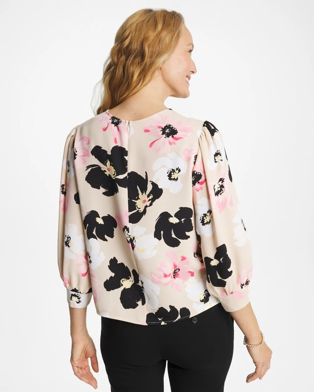 Chico's Discount Sweet Blossom Satin Blossom Burst Top