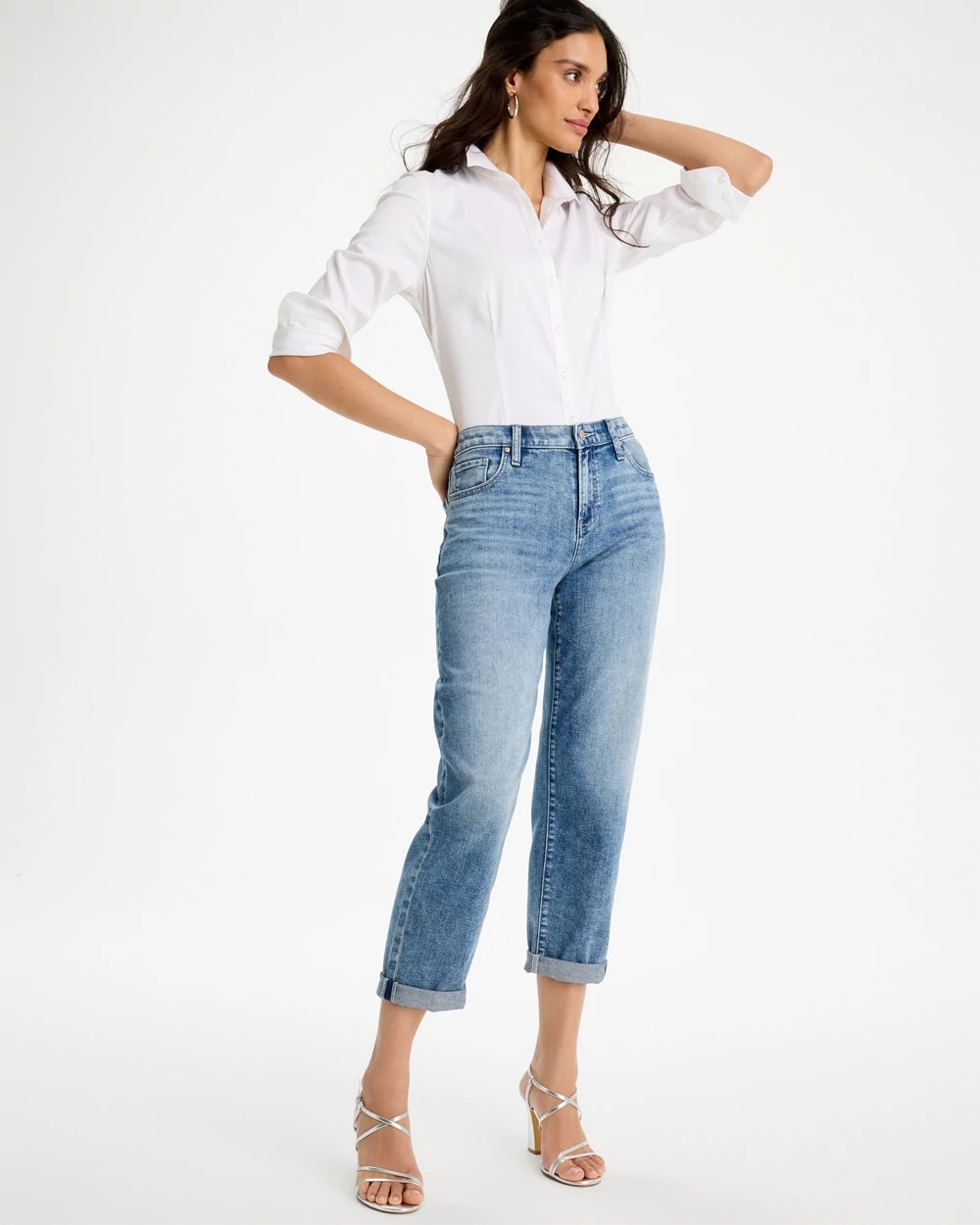 Chico's Outlet Optic White No-Iron™ Stretch Shirt