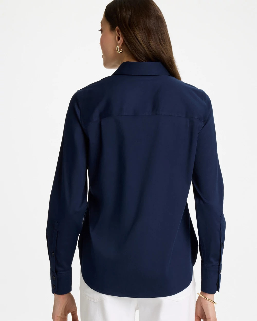 Chico's Online Classic Navy No Iron™ Stretch Shirt