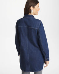 Chico's On Sale Rome Indigo Button Down Denim Topper