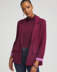 Chico's Sale Deep Chianti Single-Breasted Sweater Blazer