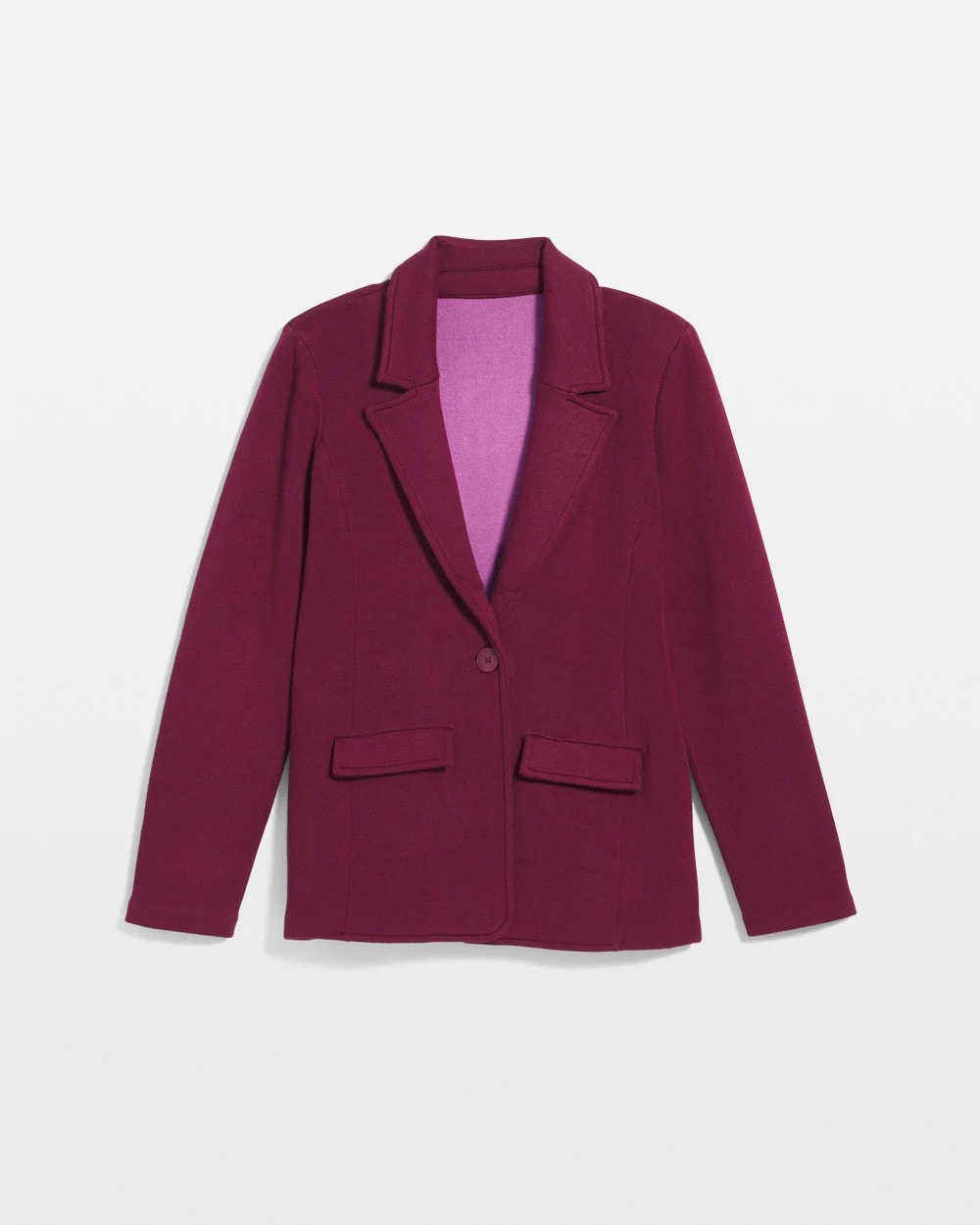 Chico's Sale Deep Chianti Single-Breasted Sweater Blazer