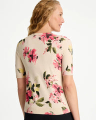 Chico's For Sale Hot Honeysuckle Ella Crewneck Floral Pullover Sweater