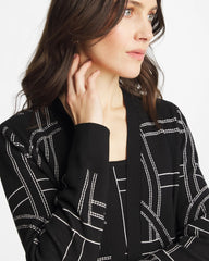 Chico's Online Black Ella Graphic Cardigan