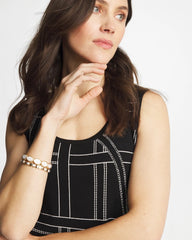 Chico's Discount Black Ella Graphic Scoopneck Tank