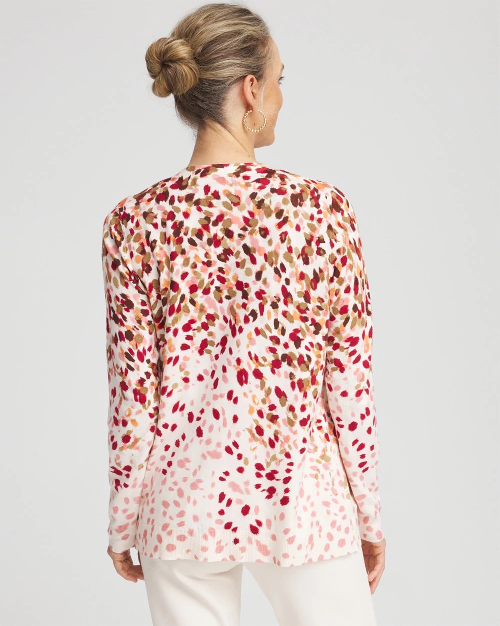 Chico's Sale Multi Ombré Printed V-Neck Cardigan