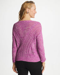 Chico's For Sale Violet Shadow Relaxed Dolman Pullover Sweater