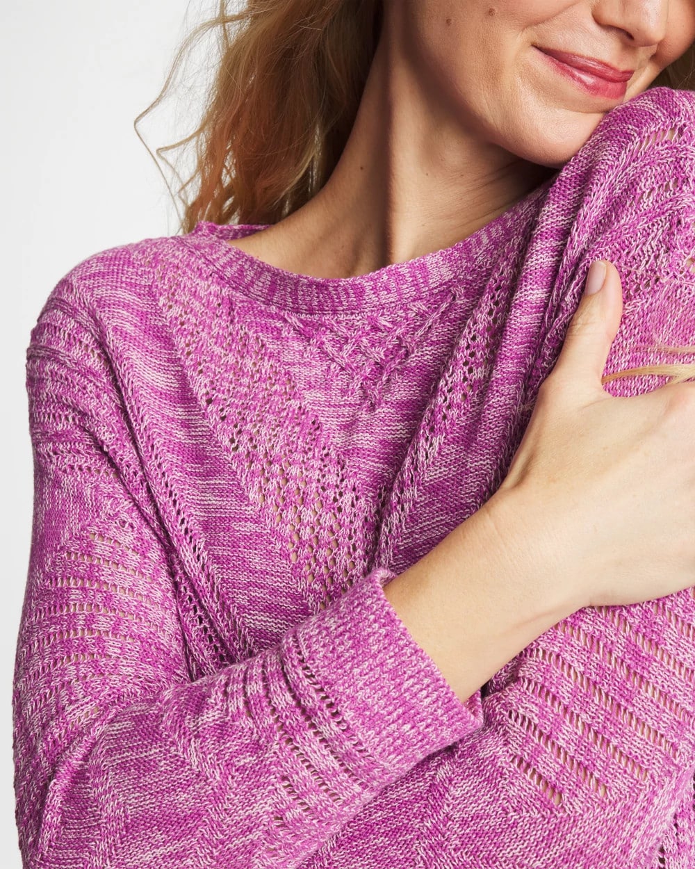 Chico's For Sale Violet Shadow Relaxed Dolman Pullover Sweater