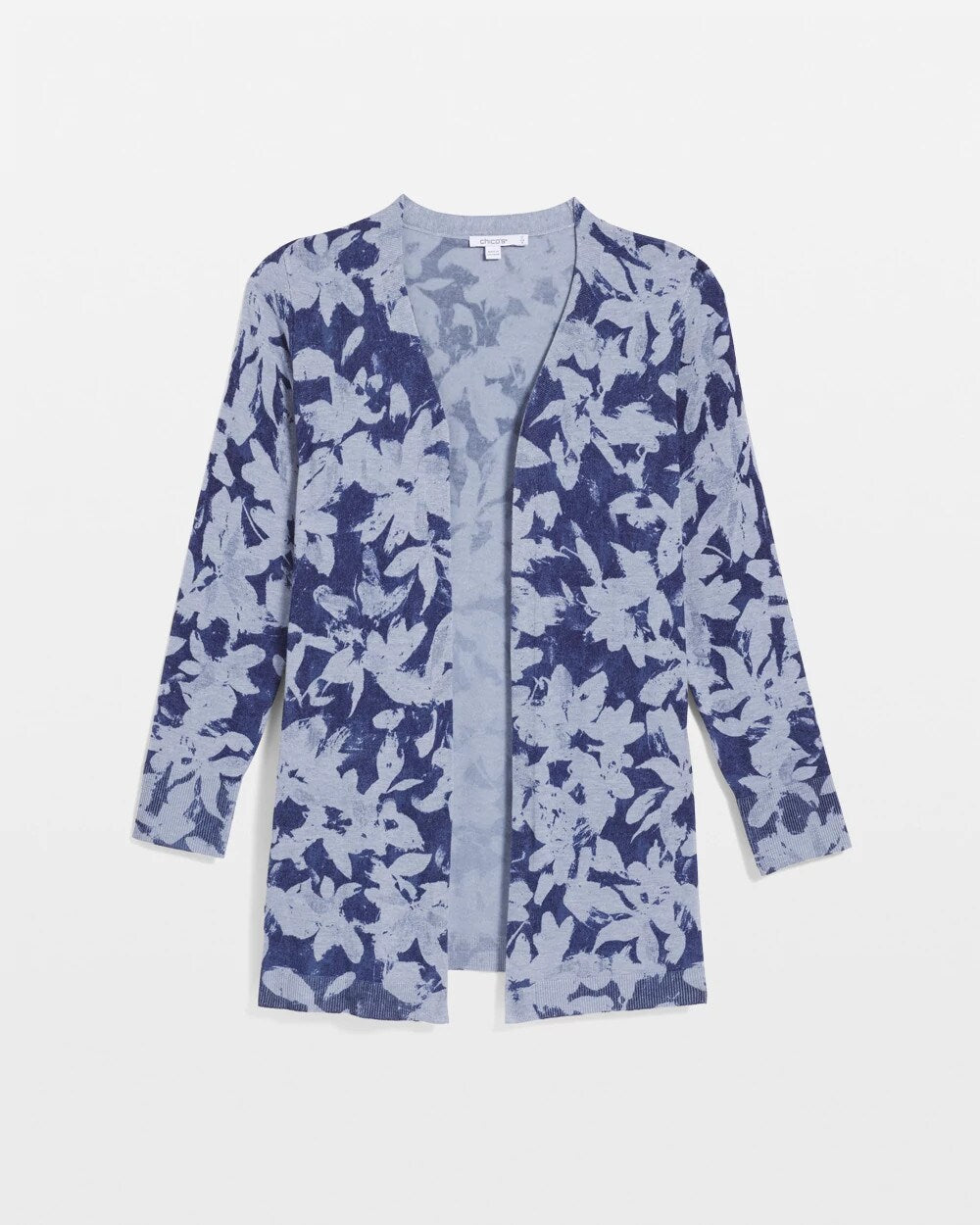 Chico's On Sale Blue Ella Floral Cardigan