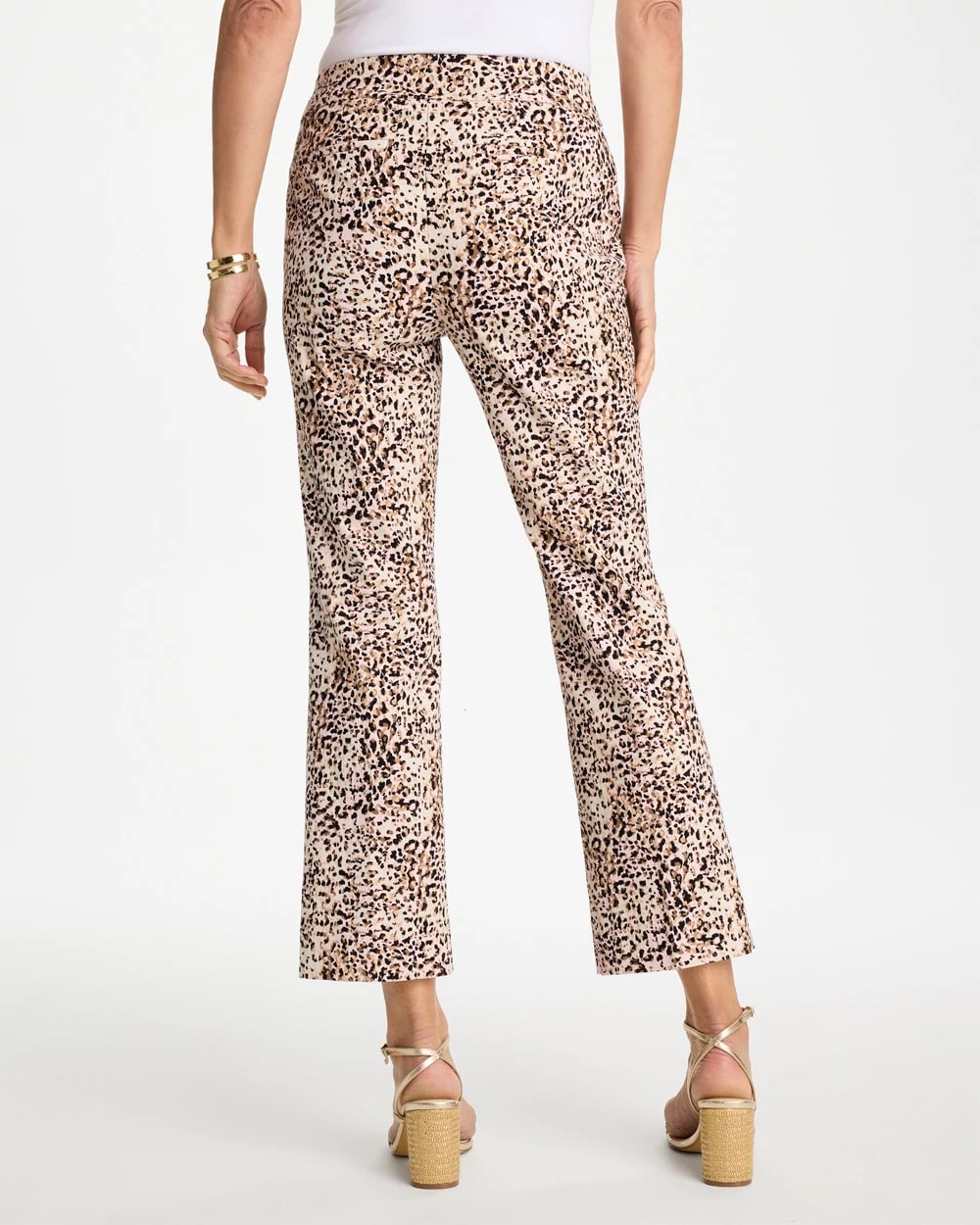 Chico's Sale Pale Sand Brigitte™ Animal Print Crop Flare Pants