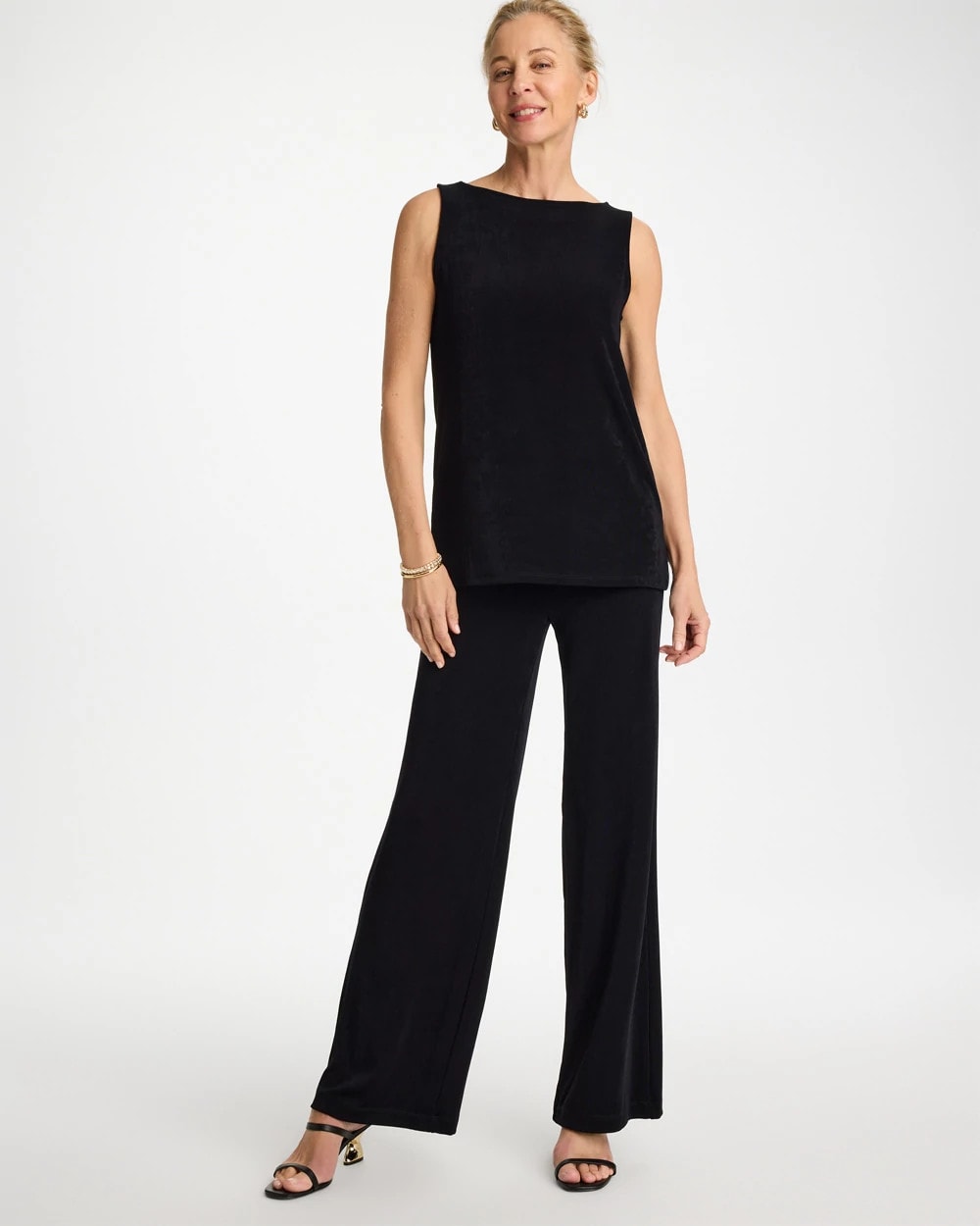 Chico's For Sale Travelers Black Petite Travelers™ Wide-Leg Pocket Pants