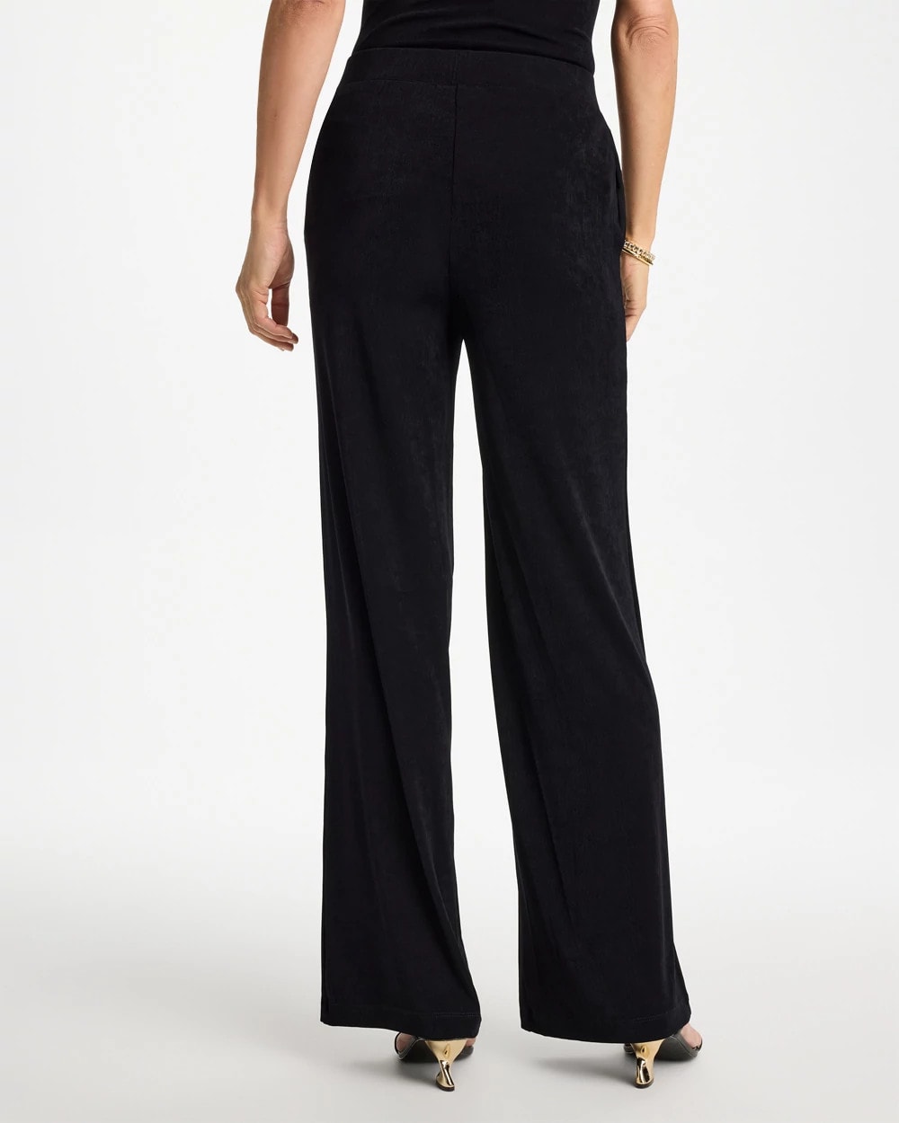 Chico's For Sale Travelers Black Petite Travelers™ Wide-Leg Pocket Pants