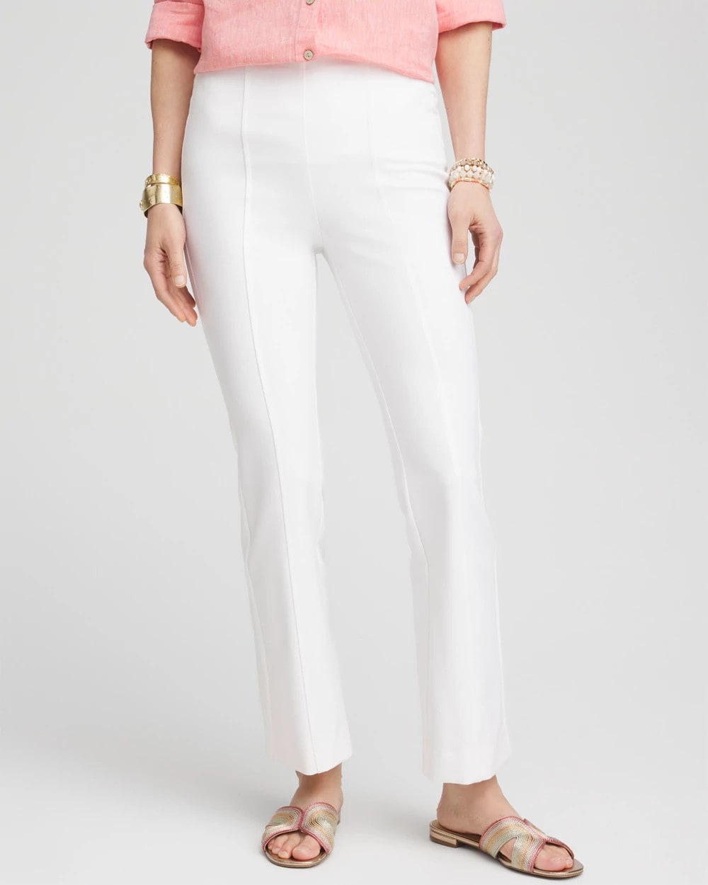 Chico's For Sale Alabaster Lightweight Juliet Flared Ankle Pants