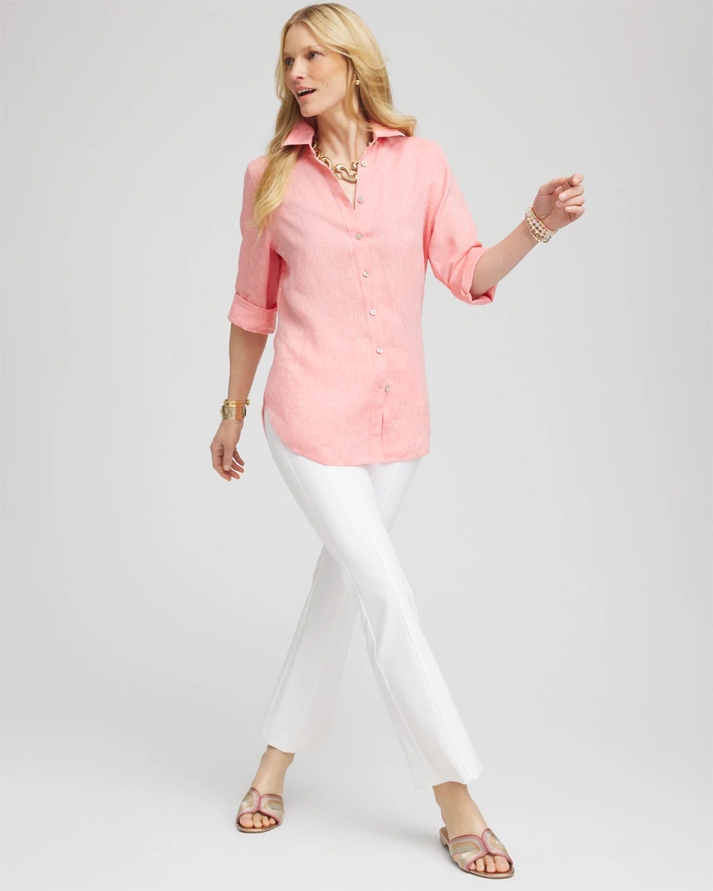 Chico's For Sale Alabaster Lightweight Juliet Flared Ankle Pants