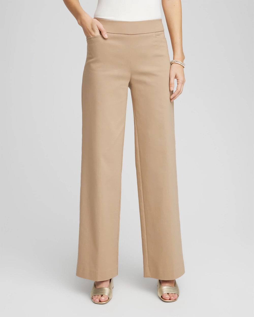 Chico's Discount Cattail Brown Brigitte™ Slim Wide-Leg Pants