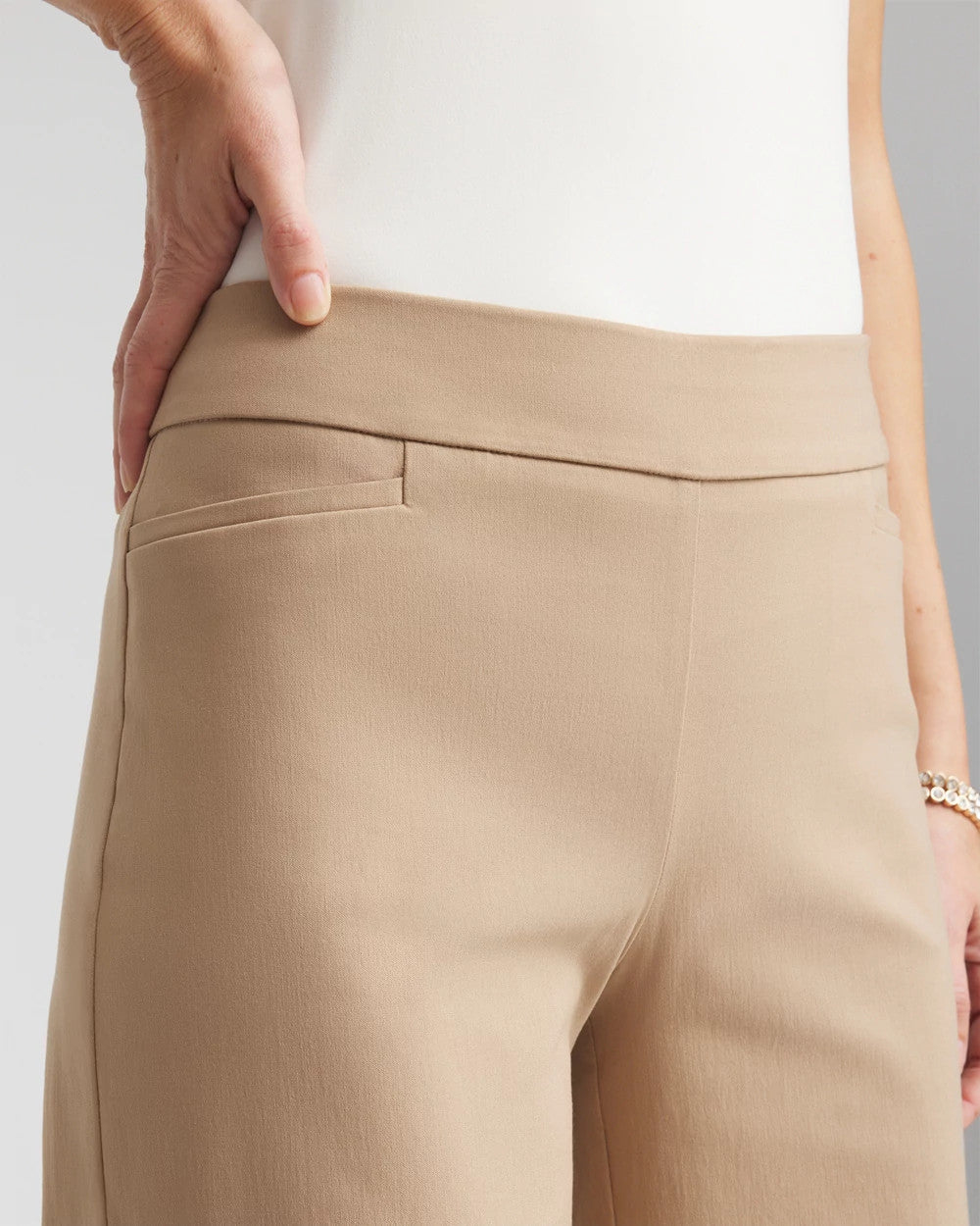 Chico's Discount Cattail Brown Brigitte™ Slim Wide-Leg Pants
