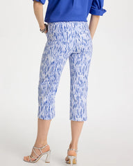 Chico's Sale Amparo Blue Brigitte™ Slim Infinite Lines Capri Pants