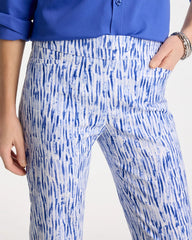 Chico's Sale Amparo Blue Brigitte™ Slim Infinite Lines Capri Pants