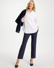 Chico's Outlet Navy Brigitte™ Straight Pinstripe Cropped Pants
