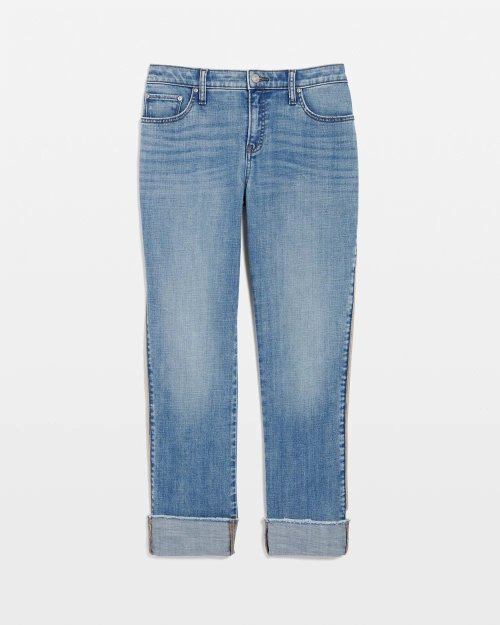 Chico's For Sale Allegro Indigo Girlfriend Roll Cuff Crop Jeans