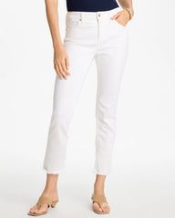 Chico's Online Alabaster No-Stain Girlfriend Frayed Ankle Jeans