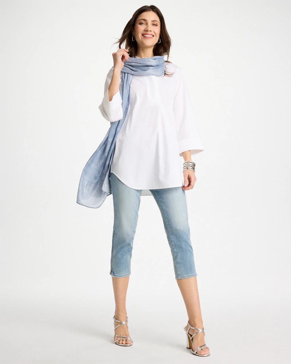 Chico's Sale Printemps Indigo Pull-On Capri Jeans