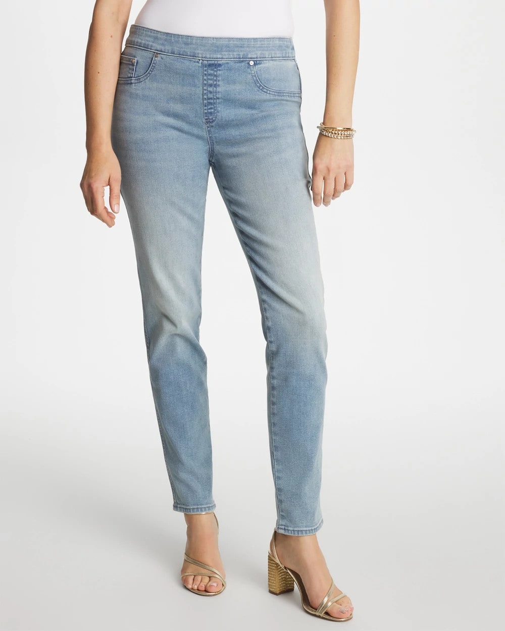 Chico's On Sale Printemps Indigo Pull-On Slim Ankle Jeggings