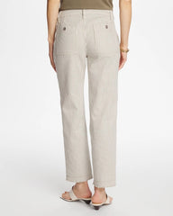 Chico's Discount Lichen Stripe Girlfriend Straight Ankle Jeans