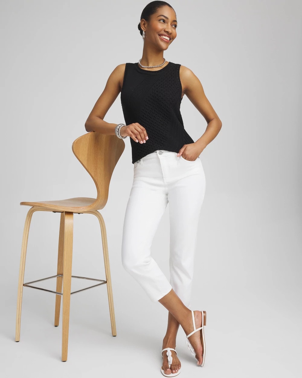 Chico's Sale Alabaster No Stain Girlfriend Cropped Jeans