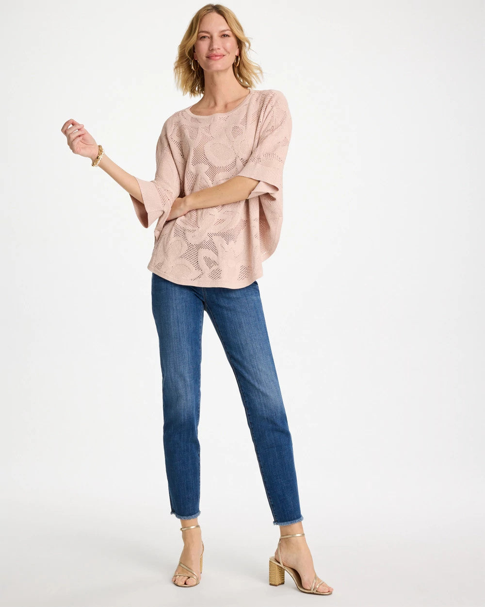 Chico's For Sale Kailua Indigo Girlfriend Slim Frayed Ankle Jeans