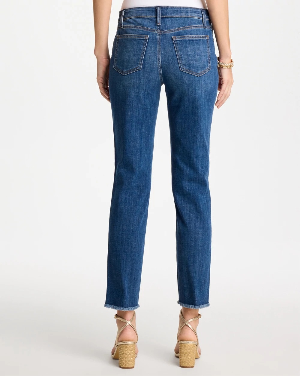 Chico's For Sale Kailua Indigo Girlfriend Slim Frayed Ankle Jeans