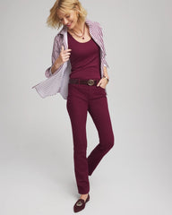 Chico's Discount Deep Chianti Girlfriend Slim Full-Length Jeans