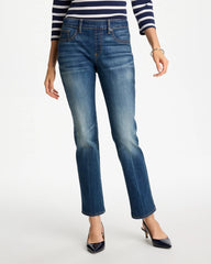 Chico's Sale Santorini Indigo Pull-On Straight Jeans