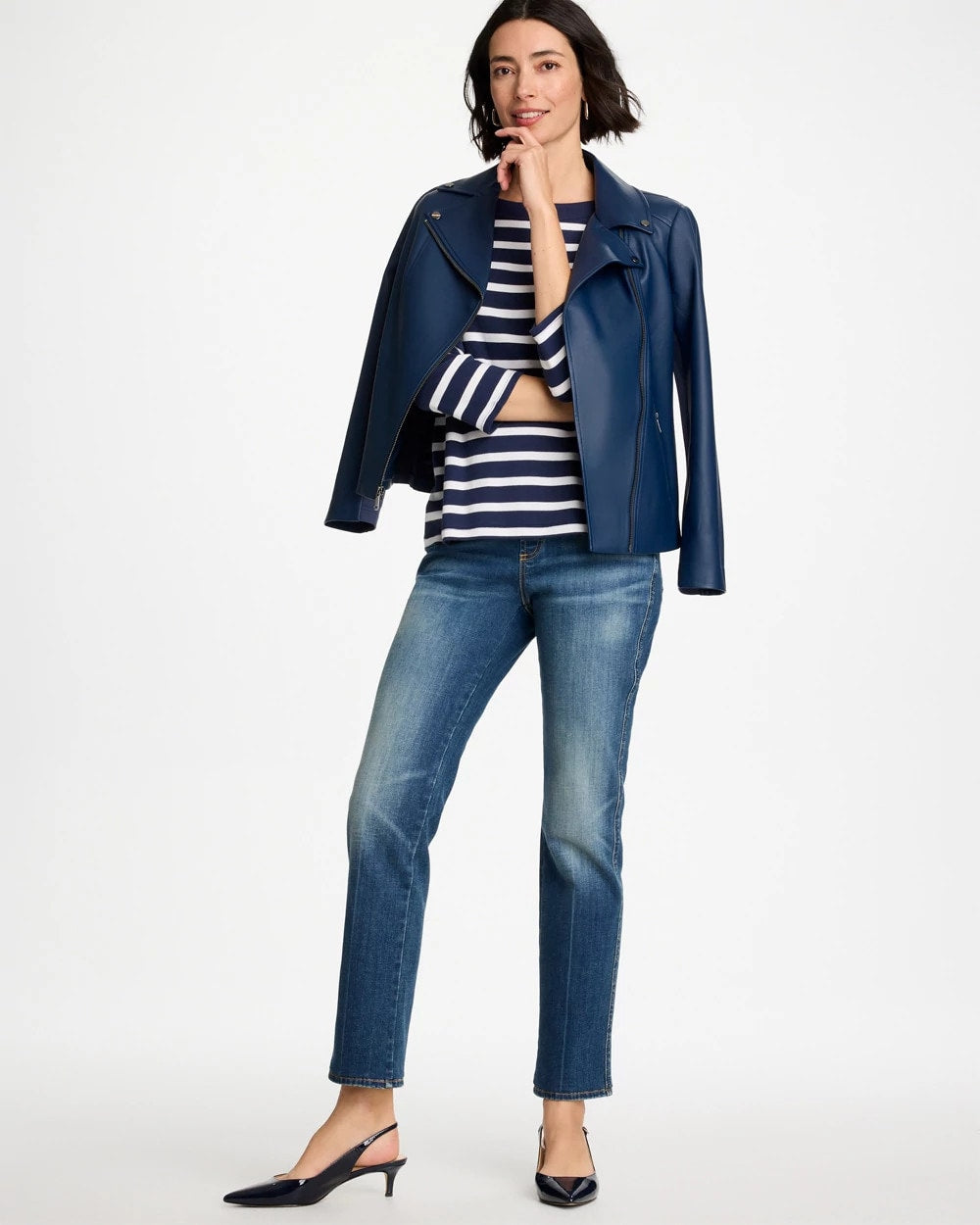 Chico's Sale Santorini Indigo Pull-On Straight Jeans