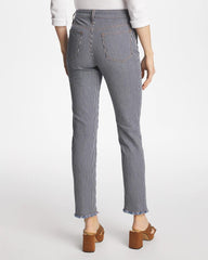 Chico's On Sale Denim Pinnacle Stripe Girlfriend Ankle Jeans