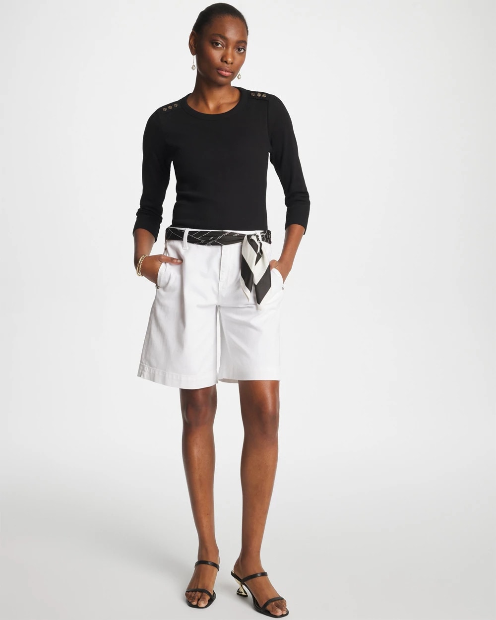 Chico's For Sale Alabaster Denim Trouser Shorts