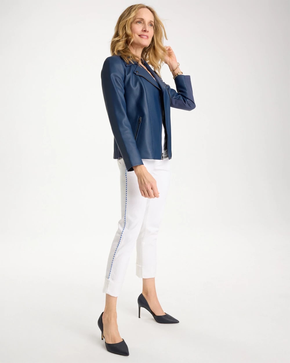Chico's Sale Alabaster Girlfriend Roll Cuff Crop Jeans