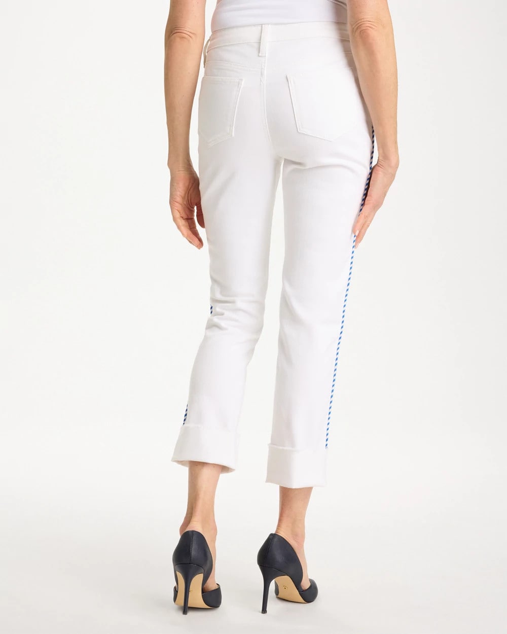 Chico's Sale Alabaster Girlfriend Roll Cuff Crop Jeans