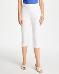 Chico's Outlet Alabaster Pull-On Capri Jeans