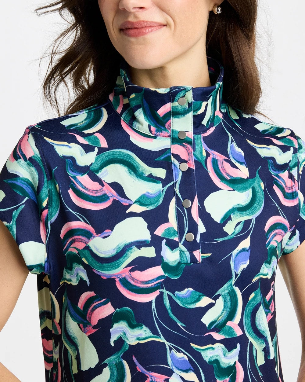 Chico's Outlet Blossom Zenergy® UPF Blooms Polo Dress