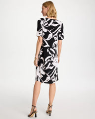 Chico's For Sale Black/White Travelers™ Knit New Bloom Day Dress