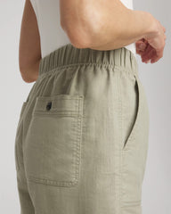 Chico's Discount Washed Sage Cotton-Linen Pull-On Utility Shorts