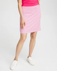 Chico's On Sale Pink Bromeliad Zenergy® UPF Knit Stripe Skort
