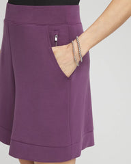 Chico's For Sale Washed Grape Zenergy® Pull-On Shorts