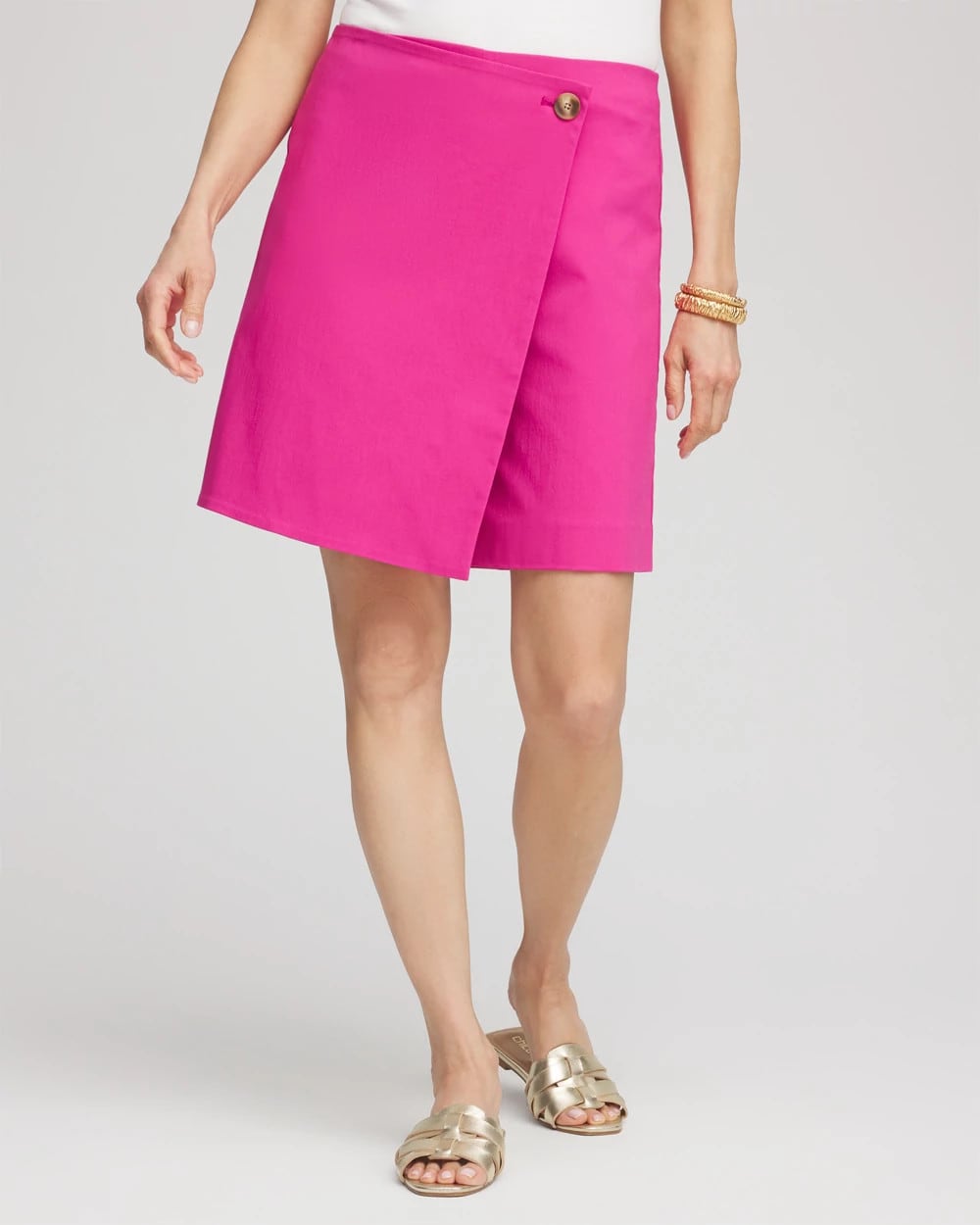 Chico's Sale Crushed Berries Brigitte™ Pull-On Asymmetrical Wrap Skort