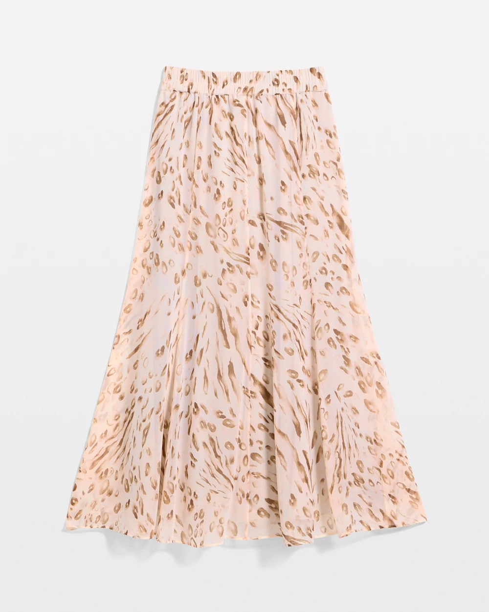 Chico's Outlet Sweet Blossom Cheetah Pull-On Godet Skirt