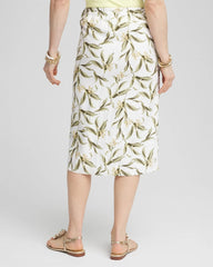 Chico's Sale Alabaster Linen Midi Wrap Skirt